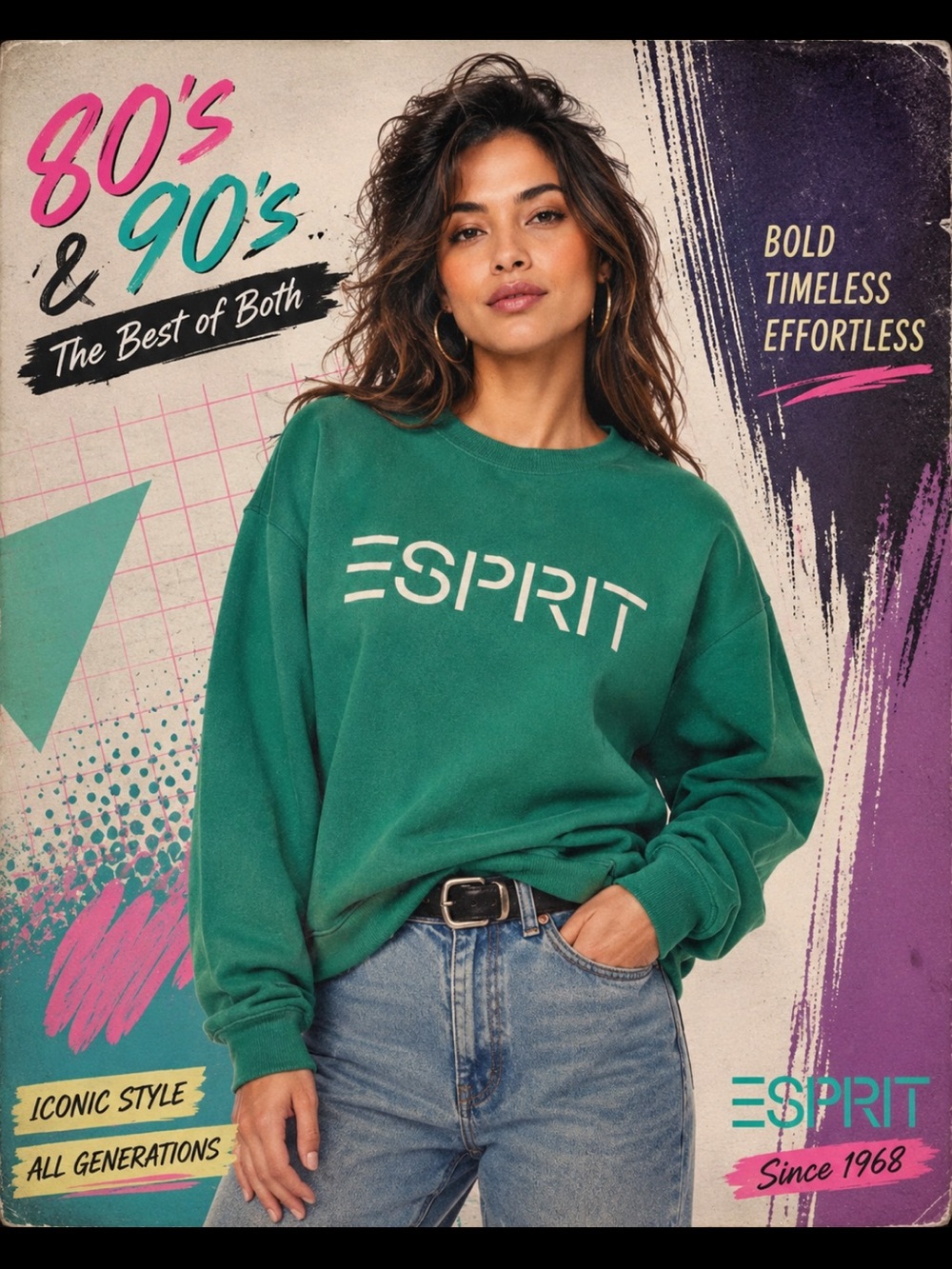 ESPRIT XL Green Logo Sweatshirt